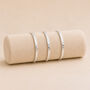 Sterling Silver Plated Triple Hammered Bangle Set, thumbnail 3 of 7