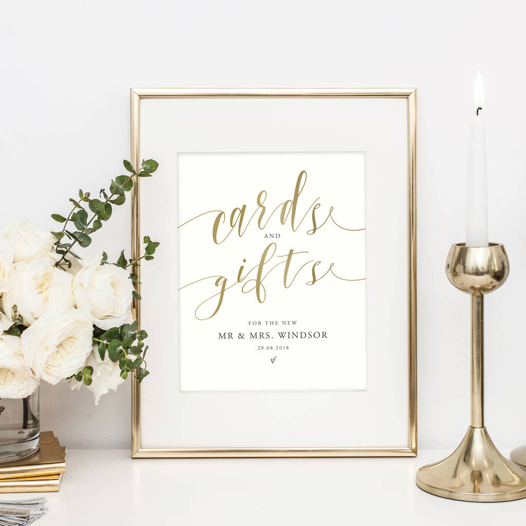 Personalised Wedding Table Sign | Cards And Gifts
