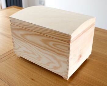 Wooden Storage Box With Lid 35cm X25cm X25cm, 3 of 5