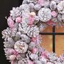 Winter Sparkle Pink Door Wreath, thumbnail 4 of 8