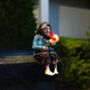 Solar Power Garden Ornament Sitting Grandmother Statue, thumbnail 4 of 6
