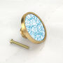 Decorative Cupboard Drawer Knobs, Abstract Patterns, Furniture Door Cabinet Handle With A Gold, Silver, Black And Antique Gold Base, thumbnail 6 of 7