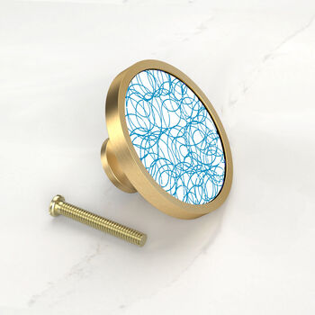 Decorative Cupboard Drawer Knobs, Abstract Patterns, Furniture Door Cabinet Handle With A Gold, Silver, Black And Antique Gold Base, 6 of 7