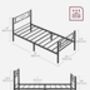 Metal Single Bed Frame For Small Spaces Easy Assembly, thumbnail 8 of 9