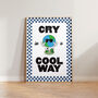 Retro Checkered Funny Cry In A Cool Way Print, thumbnail 4 of 7