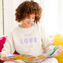 'Self Love Club' Women's Sweatshirt Jumper, thumbnail 5 of 9