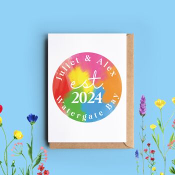 'Rainbow' Est. Year Card, 2 of 3