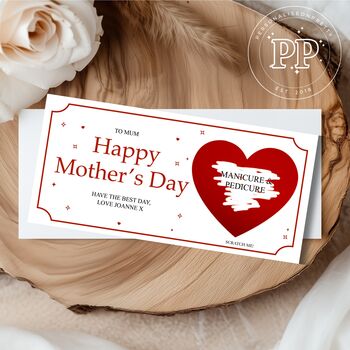 Personalised Mother's Day Voucher, Mother's Day Scratch Off Ticket, 5 of 9
