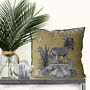 Leopard Cushion In Honey Gold, thumbnail 6 of 7