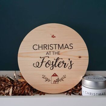 Christmas At Personalised Wooden Plaque, 3 of 3