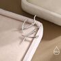 Minimalist Sterling Silver Tusks Hoop Earrings, thumbnail 4 of 11