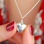 Personalised Sterling Silver Hammered Heart Locket, thumbnail 4 of 10
