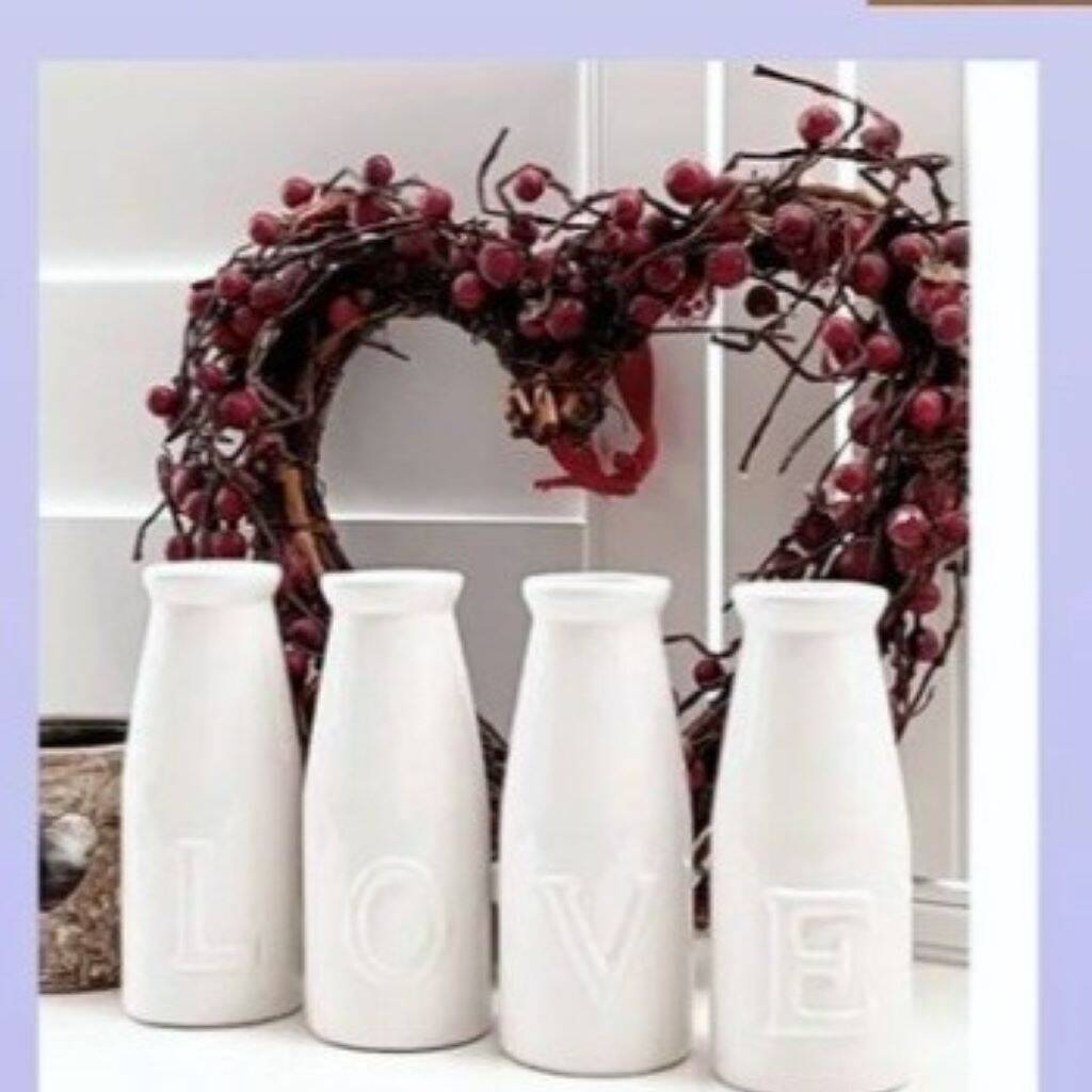 Ceramic White Bottles Set Of Four By Seed Tube