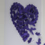 Valentine's Handmade 3D Framed Purple Butterfly Heart, thumbnail 2 of 9