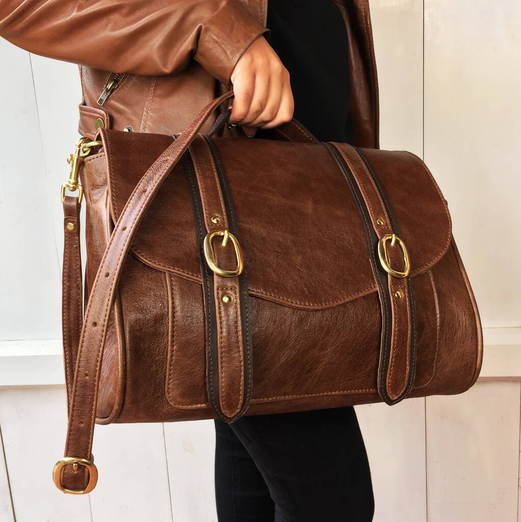 Brown Leather 'Brix' Bag By Debbie MacPherson Atelier ...