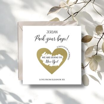 Holiday Reveal Scratch Off Card, Birthday Surprise Scratch Reveal, 2 of 5