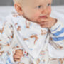 Muslin Bib And Burp Cloth For Baby | Otter Print, thumbnail 1 of 11