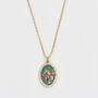 Vintage Roses Gold Framed Chain Necklace, thumbnail 1 of 8