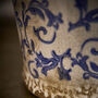 Solene Blue Botanical Urn Vase, thumbnail 4 of 6