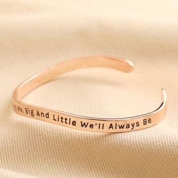 Adjustable Sisters Meaningful Word Wave Bangle, 4 of 7