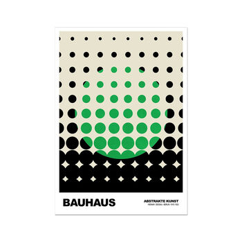 Bauhaus Monochrome Art Poster Bubbles, 2 of 2