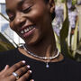 Personalised Hand Stamped Zodiac Molten Pebble Necklace, thumbnail 2 of 11
