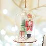 Nutcracker Soldier Glass Dome Christmas Decoration, thumbnail 1 of 3