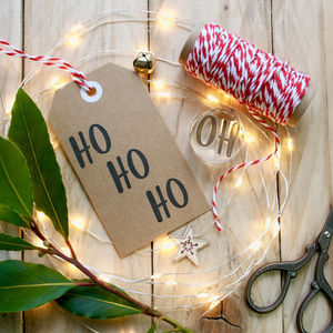 Ho Ho Ho Christmas Tag Rubber Stamp