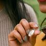 Two Hands Hugging White Stone Resin Couple Pendant Necklace, thumbnail 2 of 7