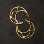 Phoebe Constellation Moon Hoop Earrings | Gold Plated, thumbnail 1 of 8
