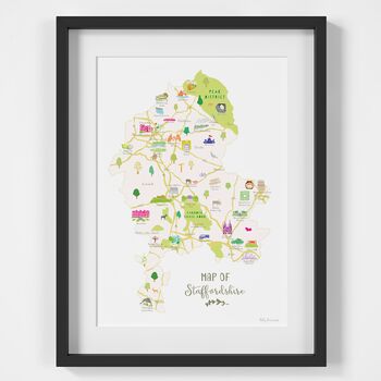 Map Of Staffordshire Art Print, 2 of 5