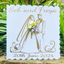 Personalised Bride + Groom Card In Gold Silver Or Black, thumbnail 2 of 4