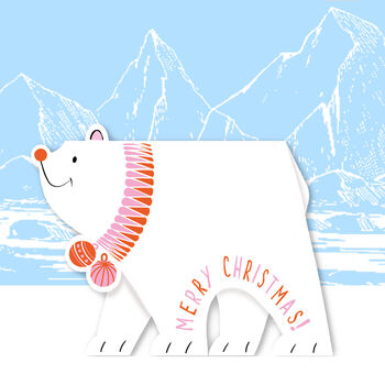 Mini Christmas Bear Cards Six Pack, 3 of 4