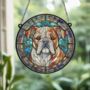 Bulldog Stained Glass Effect Suncatcher, thumbnail 5 of 6