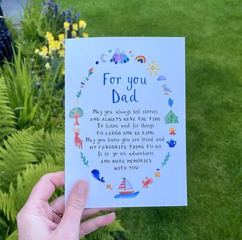Personalised Wish For Dad On Father's Day Card, 2 of 2