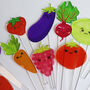Set Of 12 Cute Veg And Fruit Plant Markers, thumbnail 4 of 10