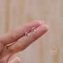 Bow And Arrow Stud Earrings In Sterling Silver, thumbnail 1 of 12
