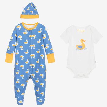 Little Duckling New Baby Gift Set Organic Sleepsuit, 5 of 6