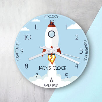 Personalised Space Shuttle Glass Clock, 2 of 2
