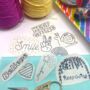 Positivity Stick And Sew Embroidery Stickers/Patches, thumbnail 1 of 5