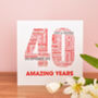 Personalised Ruby 40th Wedding Anniversary Card, thumbnail 3 of 4