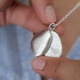 Silver Fingerprint Pebble Locket Necklace, thumbnail 1 of 5
