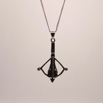 Crossbow Necklace, Handmade Arc Pendant, 6 of 6