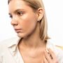 Blue Topaz Lightning Bolt Earrings 9ct Solid Gold, thumbnail 6 of 10