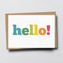 Pack Of Eight Colourful Hello Greeting Cards, thumbnail 2 of 5