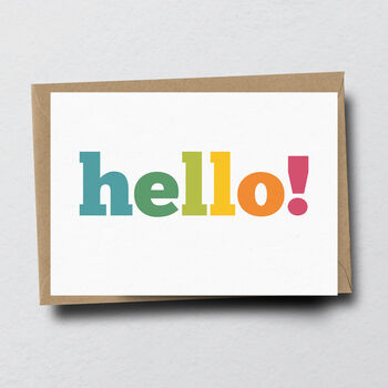 Pack Of Eight Colourful Hello Greeting Cards, 2 of 5