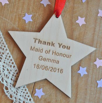 Thank You Wooden Hanging Star, 2 of 5