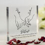 Personalised Besties Pinky Promise Acrylic Block, thumbnail 1 of 2