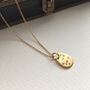 Gold White Sapphire Pebble Necklace, thumbnail 3 of 5