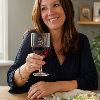 Engraved Wine Glass Personalised Gift For 50th Birthday, 2 of 8